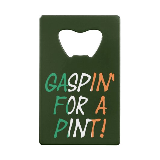 Gaspin Voor Een Pint Overlay Bot Creditkaart Flessenopener (Achterkant)