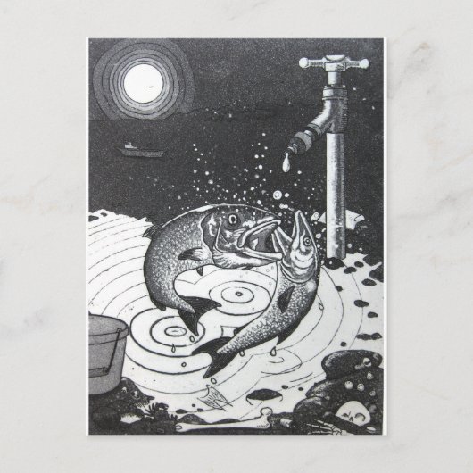 Gaspingvis Briefkaart (Voorkant)