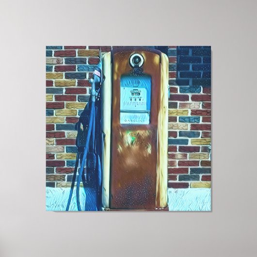  gaspomp Acryldruk Canvas Afdruk (Voorkant)