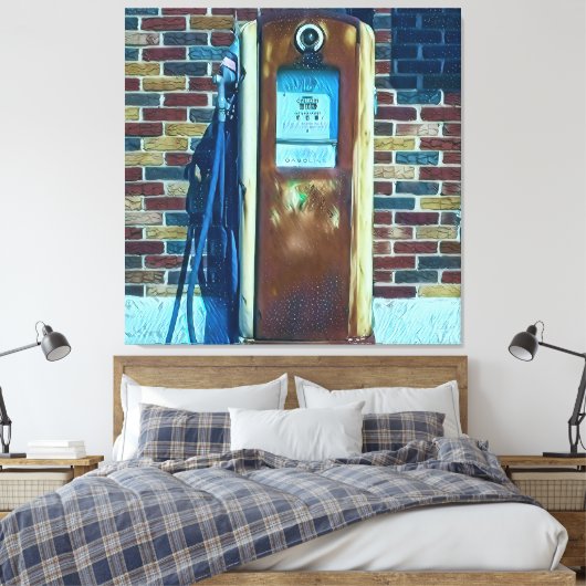  gaspomp Acryldruk Canvas Afdruk (Insitu (Slaapkamer))