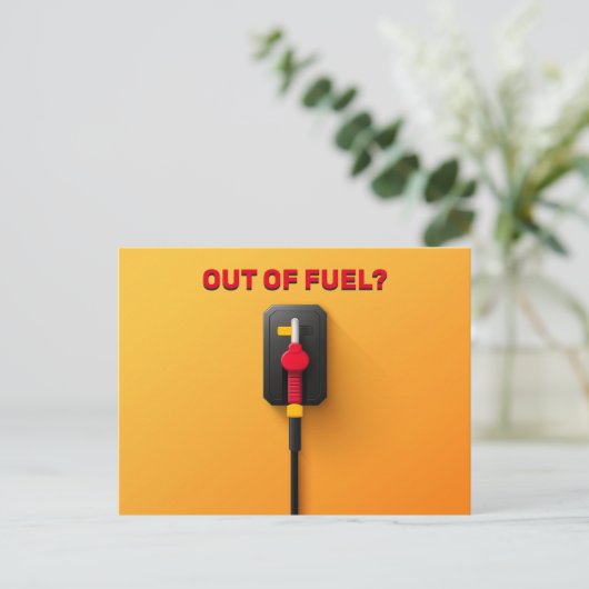 Gaspomp Briefkaart (Staand voorkant)