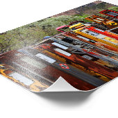 Gaspomp Conga Line in New Mexico Foto Afdruk (Hoek)