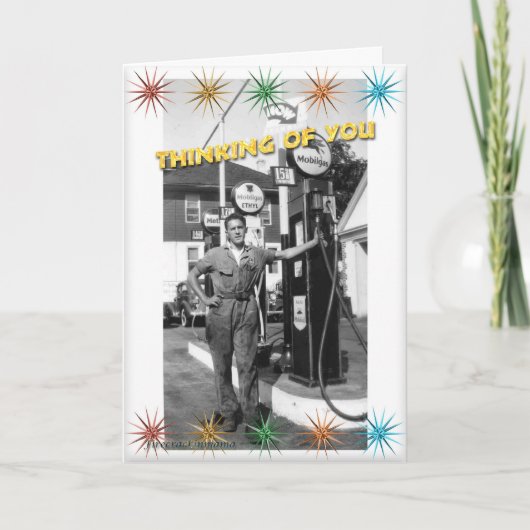 Gaspomp denkt aan uw Kaart (Voorkant)