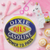  gaspomp Dixie-olie Gasoline warmloopera Papieren Bordje (Feest)