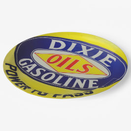  gaspomp Dixie-olie Gasoline warmloopera Papieren Bordje