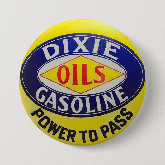  gaspomp Dixie-olie Gasoline warmloopera Ronde Button 7,6 Cm (Voorkant)