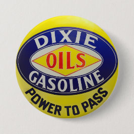  gaspomp Dixie-olie Gasoline warmloopera Ronde Button 7,6 Cm