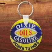 gaspomp Dixie-olie Gasoline warmloopera Sleutelhanger (Voorkant)