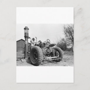  gaspomp op het Boerderij, 1940 Briefkaart