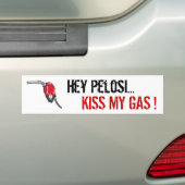 Gaspomp, Pelosi... KISS MIJN GAS! Bumpersticker (Op auto)