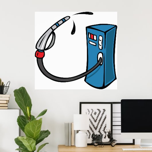 Gaspomp Poster (Thuiskantoor)