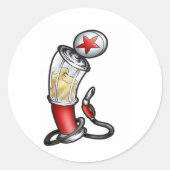 Gaspomp Ronde Sticker (Voorkant)