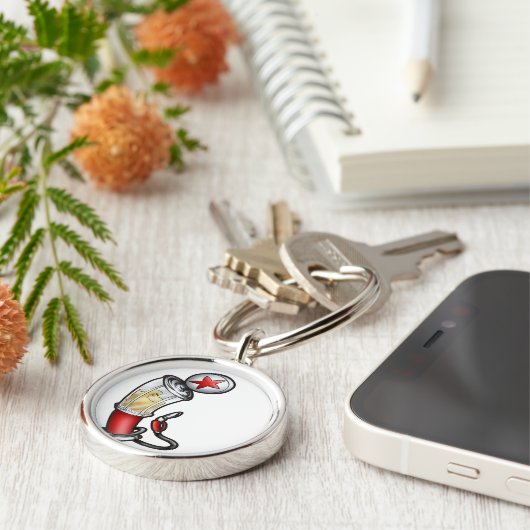 Gaspomp Sleutelhanger (Zijkant)