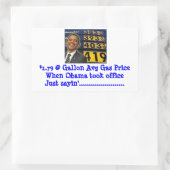 Gaspomp Sticker om te protesteren tegen hoge gaspr (Tas)