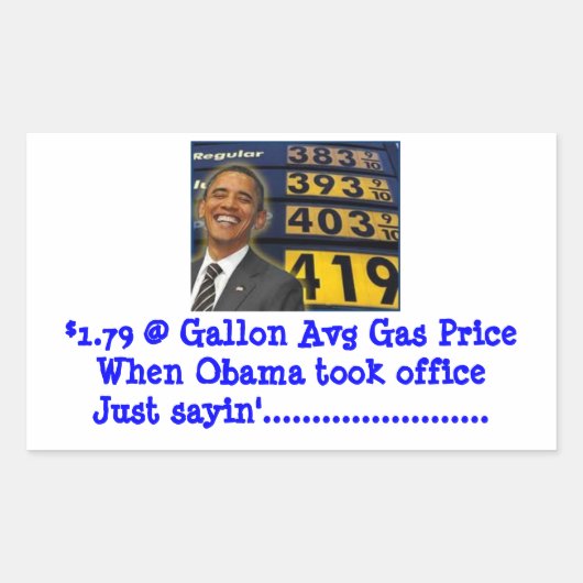 Gaspomp Sticker om te protesteren tegen hoge gaspr (Voorkant)