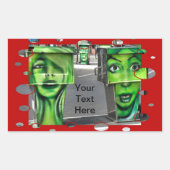 Gaspompen Rechthoekige Sticker (Voorkant)