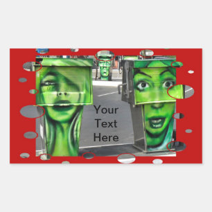 Gaspompen Rechthoekige Sticker