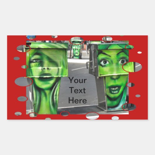 Gaspompen Rechthoekige Sticker (Voorkant)