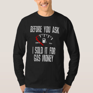 Gasprijs vooraf instellen t-shirt