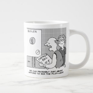 Gasprijsschok Energierekening en motorlicht Grote Koffiekop