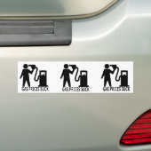 Gasprijzen zijn waardeloos! bumpersticker (Op auto)