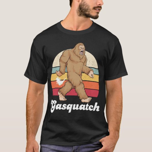 Gasquatch Funny Bigfoot Farting Gassy Sasquatch Fa T-shirt (Voorkant)