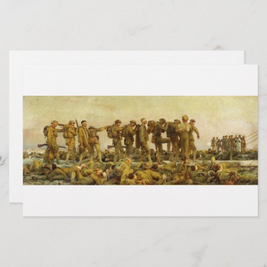 Gassed door John Singer Sargent Wereldoorlog I Briefpapier (Voorkant / Achterkant)