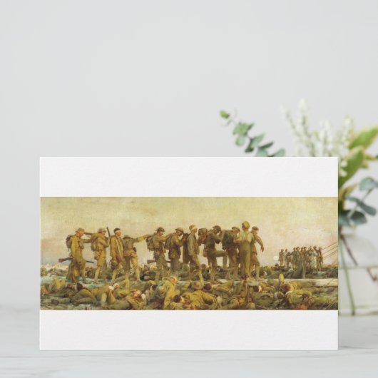 Gassed door John Singer Sargent Wereldoorlog I Briefpapier (Staand voorkant)