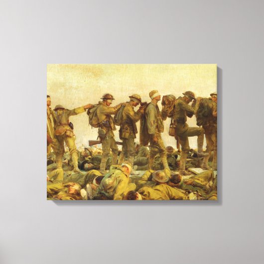 Gassed door John Singer Sargent Wereldoorlog I Canvas Afdruk (Voorkant)