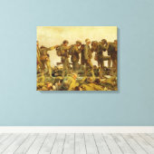 Gassed door John Singer Sargent Wereldoorlog I Canvas Afdruk (Insitu (Houten vloer))