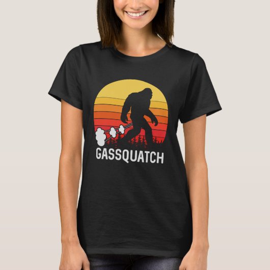 GASSQUATCH Bigfoot voor ontwerp T-shirt (Voorkant)