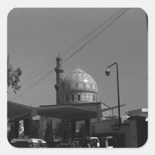 gasstation Bagdad in moskee 1970 Vierkante Sticker