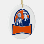  gasstation Begeleidende cirkelomroep Keramisch Ornament (Rechts)