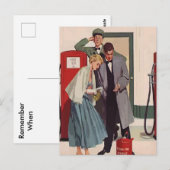  gasstation briefkaart (Voorkant / Achterkant)