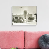 Gasstation Canvas Afdruk (Insitu (Woonkamer))