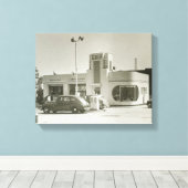 Gasstation Canvas Afdruk (Insitu (Houten vloer))