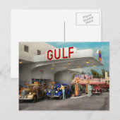 Gasstation - De grote amerikaanse reis 1939 Briefkaart (Voorkant / Achterkant)