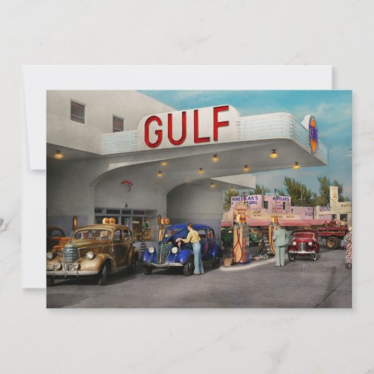 Gasstation - De grote amerikaanse reis 1939 Kaart (Voorkant)