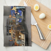 Gasstation - De grote amerikaanse reis 1939 Theedoek (Quarter Fold)