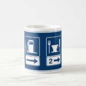 Gasstation en Diner Road Sign Koffiemok (Center)