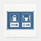 Gasstation en Diner Road Sign Servet (Voorkant)