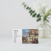 Gasstation - Indische trails 1940 Visitekaartje (Staand voorkant)