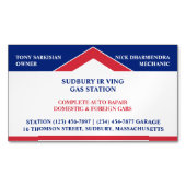 Gasstation Magnetisch Visitekaartje (Voorkant)