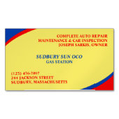 Gasstation Magnetisch Visitekaartje (Voorkant)