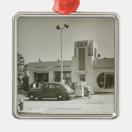 Gasstation Metalen Ornament (Voorkant)