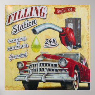  gasstation. poster