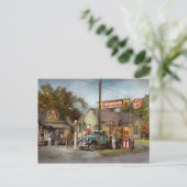 Gasstation - Shannon's superbenzine 1939 Briefkaart (Staand voorkant)