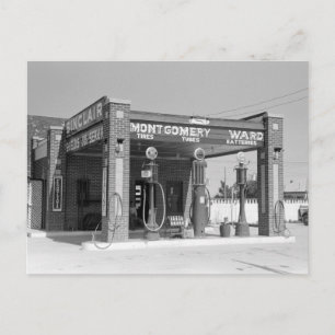 Gasstation Sinclair, 1939 Briefkaart