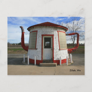 Gasstation Teapot - Zillah, Washington Briefkaart