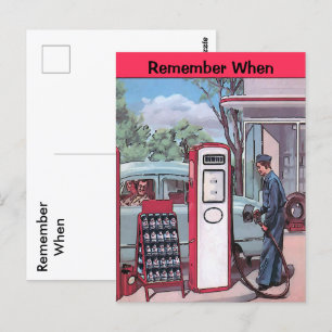 gasstation, tekstBriefkaart bewerken Briefkaart